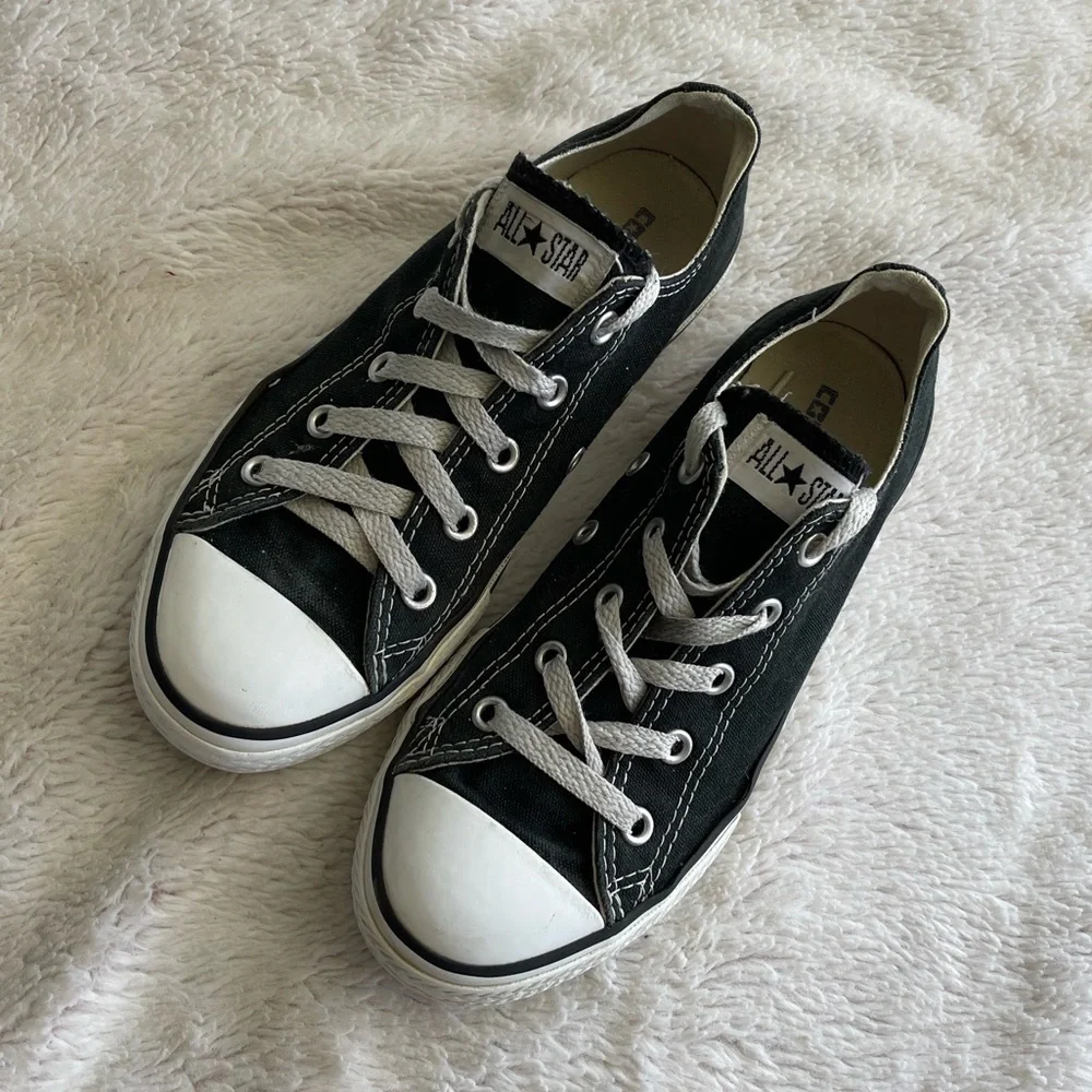 Converse all star black and white low top sneakers